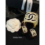 CHANEL  24n New Series Heavy Metal/Diamond/Enamel Bow Necklace Bracelet Knitted Waist Chain Earrings Brooch Full Series Metal Bracelet - Image 8