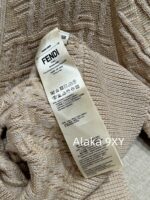 Fendi PremiumBaby Blue Color Match  2024 Early Autumn New Relief Jacquard FF Letter Logo Knitted Cardigan for Women. - Image 27