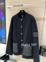 Chanel's new autumn/winter collection  Showpiece leather pocket round neck rhinestone button wool knitted cardigan jacket for women. The design is super beautiful, slimming and exuding elegance - Image 6