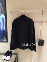 Chanel's new autumn/winter collection  Showpiece leather pocket round neck rhinestone button wool knitted cardigan jacket for women. The design is super beautiful, slimming and exuding elegance - Image 8