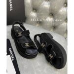 Chanel's own collection.  2024SS Summer New Collection  Thick Bottom Height Increasing Velcro Sandals for Women. - Image 10