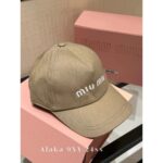 miumiu  Zhang Yuanying's 24ss summer new classic embroidered letter logo baseball cap for women  an unbeatable hat shape and a great face enhancing gadget. Available in multiple colors