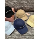 miumiu  Zhang Yuanying's 24ss summer new classic embroidered letter logo baseball cap for women  an unbeatable hat shape and a great face enhancing gadget. Available in multiple colors - Image 4