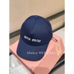 miumiu  Zhang Yuanying's 24ss summer new classic embroidered letter logo baseball cap for women  an unbeatable hat shape and a great face enhancing gadget. Available in multiple colors - Image 5