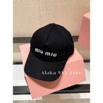 miumiu  Zhang Yuanying's 24ss summer new classic embroidered letter logo baseball cap for women  an unbeatable hat shape and a great face enhancing gadget. Available in multiple colors - Image 6
