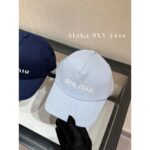 miumiu  Zhang Yuanying's 24ss summer new classic embroidered letter logo baseball cap for women  an unbeatable hat shape and a great face enhancing gadget. Available in multiple colors - Image 9
