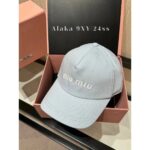 miumiu  Zhang Yuanying's 24ss summer new classic embroidered letter logo baseball cap for women  an unbeatable hat shape and a great face enhancing gadget. Available in multiple colors - Image 10