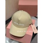 miumiu  Zhang Yuanying's 24ss summer new classic embroidered letter logo baseball cap for women  an unbeatable hat shape and a great face enhancing gadget. Available in multiple colors - Image 12