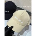 miumiu  Zhang Yuanying's 24ss summer new classic embroidered letter logo baseball cap for women  an unbeatable hat shape and a great face enhancing gadget. Available in multiple colors - Image 14