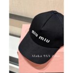 miumiu  Zhang Yuanying's 24ss summer new classic embroidered letter logo baseball cap for women  an unbeatable hat shape and a great face enhancing gadget. Available in multiple colors - Image 15