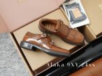 miumiu  British retro style  handcrafted classic and timeless Brock carved imported Oxford leather sneakers. - Image 13