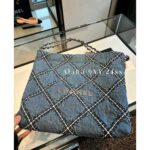 Chanel   24p Pack King is ComingHeavy Industry Imported Original Chang Enzyme Washed Cowboy Danning Ling Grid Mini Bag