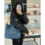 Chanel   24p Pack King is ComingHeavy Industry Imported Original Chang Enzyme Washed Cowboy Danning Ling Grid Mini Bag - Image 8