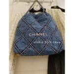 Chanel   24p Pack King is ComingHeavy Industry Imported Original Chang Enzyme Washed Cowboy Danning Ling Grid Mini Bag - Image 15