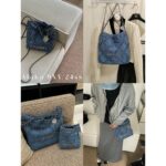 Chanel   24p Pack King is ComingHeavy Industry Imported Original Chang Enzyme Washed Cowboy Danning Ling Grid Mini Bag - Image 16
