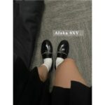 Chanel  24A Beauty Responsibility Love Camellia Badge Le Fu ShoesBritish style leather shoes with a girlish feel, versatile and versatile. Original factory leather