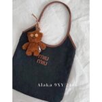 miumiu  Self retention Zhang Yuanying's 2024 SS fashion show collection ivy tote tote shopping bag is hereJapan limited edition canvas denim fabric - Image 9