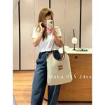 miumiu  Self retention Zhang Yuanying's 2024 SS fashion show collection ivy tote tote shopping bag is hereJapan limited edition canvas denim fabric - Image 10