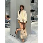 miumiu  Self retention Zhang Yuanying's 2024 SS fashion show collection ivy tote tote shopping bag is hereJapan limited edition canvas denim fabric - Image 12
