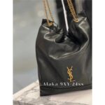 Yves Saint Laurent's own collection. Rose Park Choi Young Same Style24 Latest Pochon Series Sheepskin Metal Letter Shopping Bag/Garbage Bag Coming