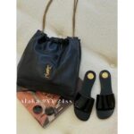 Yves Saint Laurent's own collection. Rose Park Choi Young Same Style24 Latest Pochon Series Sheepskin Metal Letter Shopping Bag/Garbage Bag Coming - Image 5