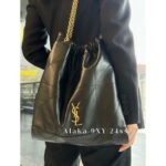 Yves Saint Laurent's own collection. Rose Park Choi Young Same Style24 Latest Pochon Series Sheepskin Metal Letter Shopping Bag/Garbage Bag Coming - Image 6