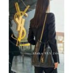 Yves Saint Laurent's own collection. Rose Park Choi Young Same Style24 Latest Pochon Series Sheepskin Metal Letter Shopping Bag/Garbage Bag Coming - Image 11