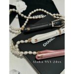 Chanel  Rich Lady's Dressing Tips  Small Accessories23c Heavy duty Pearl Metal Chain. Pearl leather calf leather belt/belt - Image 6