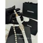 Chanel  Rich Lady's Dressing Tips  Small Accessories23c Heavy duty Pearl Metal Chain. Pearl leather calf leather belt/belt - Image 9