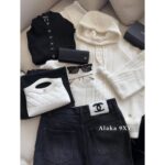 CHANEL dust bag packagingnew self kept model  2024N Coco neige Ski Series/Jacquard Letter Logo White Hairball Hoodie Heavy duty Hook Flower Cashmere/Silk Material Hoodie Sweater - Image 4