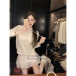 CHANEL dust bag packagingnew self kept model  2024N Coco neige Ski Series/Jacquard Letter Logo White Hairball Hoodie Heavy duty Hook Flower Cashmere/Silk Material Hoodie Sweater - Image 13