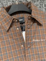 Well11done Quan Zhilong GD Same Style   2024 autumn and winter new niche trendy brand we11 classic plaid lapel embroidered letter logo cotton jacket for women - Image 9