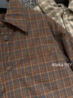 Well11done Quan Zhilong GD Same Style   2024 autumn and winter new niche trendy brand we11 classic plaid lapel embroidered letter logo cotton jacket for women - Image 14