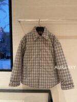 Well11done Quan Zhilong GD Same Style   2024 autumn and winter new niche trendy brand we11 classic plaid lapel embroidered letter logo cotton jacket for women - Image 29