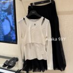 DIOR retained funds   Pure Desire Immortal Qi Fake Two Bottom Shirts "24D  Autumn and winter new collection 100 wool knitted sweater for women. Available in three colors
