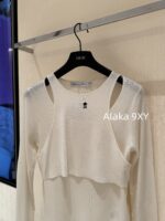 DIOR retained funds   Pure Desire Immortal Qi Fake Two Bottom Shirts "24D  Autumn and winter new collection 100 wool knitted sweater for women. Available in three colors - Image 3