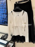 DIOR retained funds   Pure Desire Immortal Qi Fake Two Bottom Shirts "24D  Autumn and winter new collection 100 wool knitted sweater for women. Available in three colors - Image 13