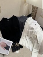 DIOR retained funds   Pure Desire Immortal Qi Fake Two Bottom Shirts "24D  Autumn and winter new collection 100 wool knitted sweater for women. Available in three colors - Image 17