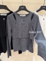 DIOR retained funds   Pure Desire Immortal Qi Fake Two Bottom Shirts "24D  Autumn and winter new collection 100 wool knitted sweater for women. Available in three colors - Image 20