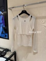 DIOR retained funds   Pure Desire Immortal Qi Fake Two Bottom Shirts "24D  Autumn and winter new collection 100 wool knitted sweater for women. Available in three colors - Image 24