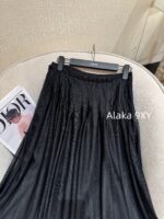 DIOR2025 Early Spring New Product Series  Elegant temperament D high qualityVersatile high waist long floral bud mesh black skirt - Image 12