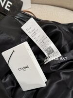 CELINE   2024 new design environmentally friendly PU leather micro glossy exquisite metal chain Aline short skirt autumn and winter new slim fit hip hugging sexy half skirt - Image 4
