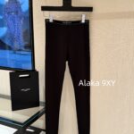 Yves Saint Laurent 2024 Autumn/Winter CollectionY  Seamless and seamless logo letter waistband elastic slimming high waistband leggings