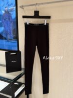 Yves Saint Laurent 2024 Autumn/Winter CollectionY  Seamless and seamless logo letter waistband elastic slimming high waistband leggings