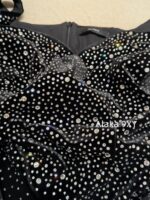 Yves Saint Laurent "Annual Meeting C Dressing" Y  2024 Autumn/Winter New Collection  Socialite banquet, highend heavy worker, full of hot pressed diamond suspenders, long dress, velvet inlaid with diamonds, hip hugging dress - Image 6
