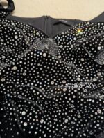 Yves Saint Laurent "Annual Meeting C Dressing" Y  2024 Autumn/Winter New Collection  Socialite banquet, highend heavy worker, full of hot pressed diamond suspenders, long dress, velvet inlaid with diamonds, hip hugging dress - Image 7