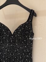 Yves Saint Laurent "Annual Meeting C Dressing" Y  2024 Autumn/Winter New Collection  Socialite banquet, highend heavy worker, full of hot pressed diamond suspenders, long dress, velvet inlaid with diamonds, hip hugging dress - Image 13