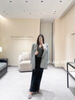 Yves Saint Laurent "Annual Meeting C Dressing" Y  2024 Autumn/Winter New Collection  Socialite banquet, highend heavy worker, full of hot pressed diamond suspenders, long dress, velvet inlaid with diamonds, hip hugging dress - Image 19