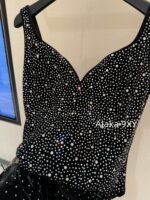 Yves Saint Laurent "Annual Meeting C Dressing" Y  2024 Autumn/Winter New Collection  Socialite banquet, highend heavy worker, full of hot pressed diamond suspenders, long dress, velvet inlaid with diamonds, hip hugging dress - Image 22