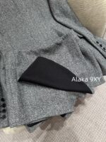 Yves Saint Laurent's sense of luxury  Heavy Industry herringbone pattern imported woolen coat for women 2024 autumn new Korean version slimming and thickening suit collar woolen coat - Image 15